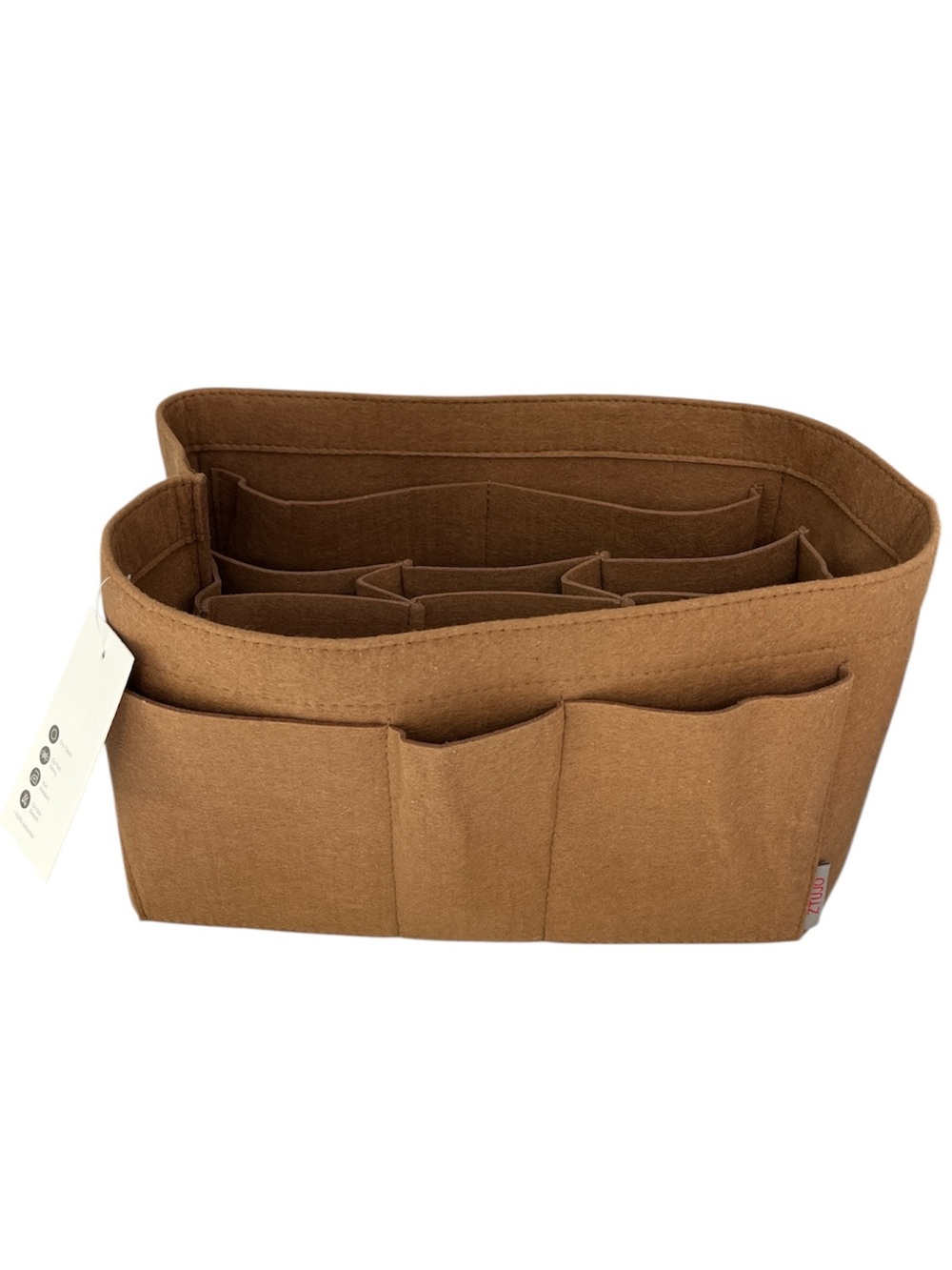 ZTujo Purse Organizer Camel Felt Multi Pockets NWT